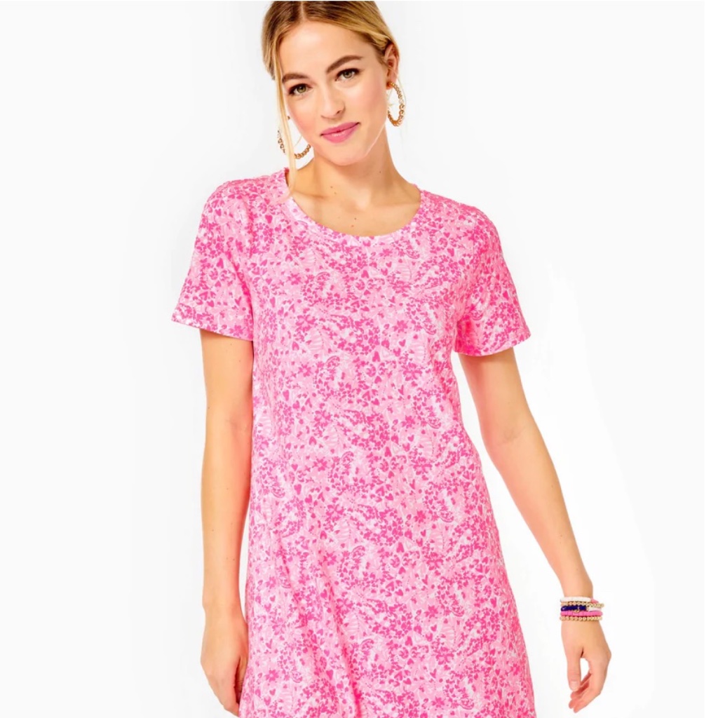 Lilly Pulitzer Cody T-Shirt Dress In Pink Shandy M